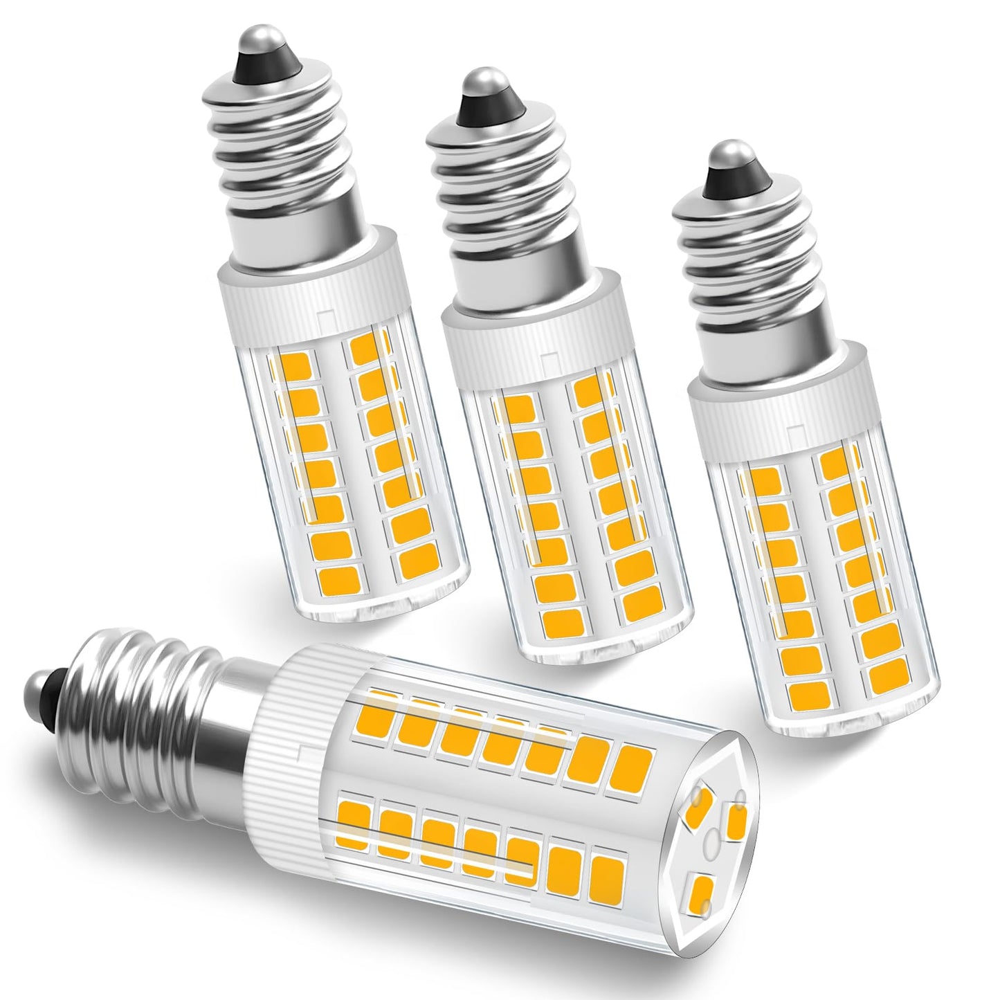Megereet LED Night Light Bulb E12 Candelabra Led Light Bulbs, 4 Watt Equivalent 15W 40W Incandescent, Soft White 2700K C7 E12 Small Bulbs for Salt Lamp Decorative String Lights, Non-dimmable, 4 Packs