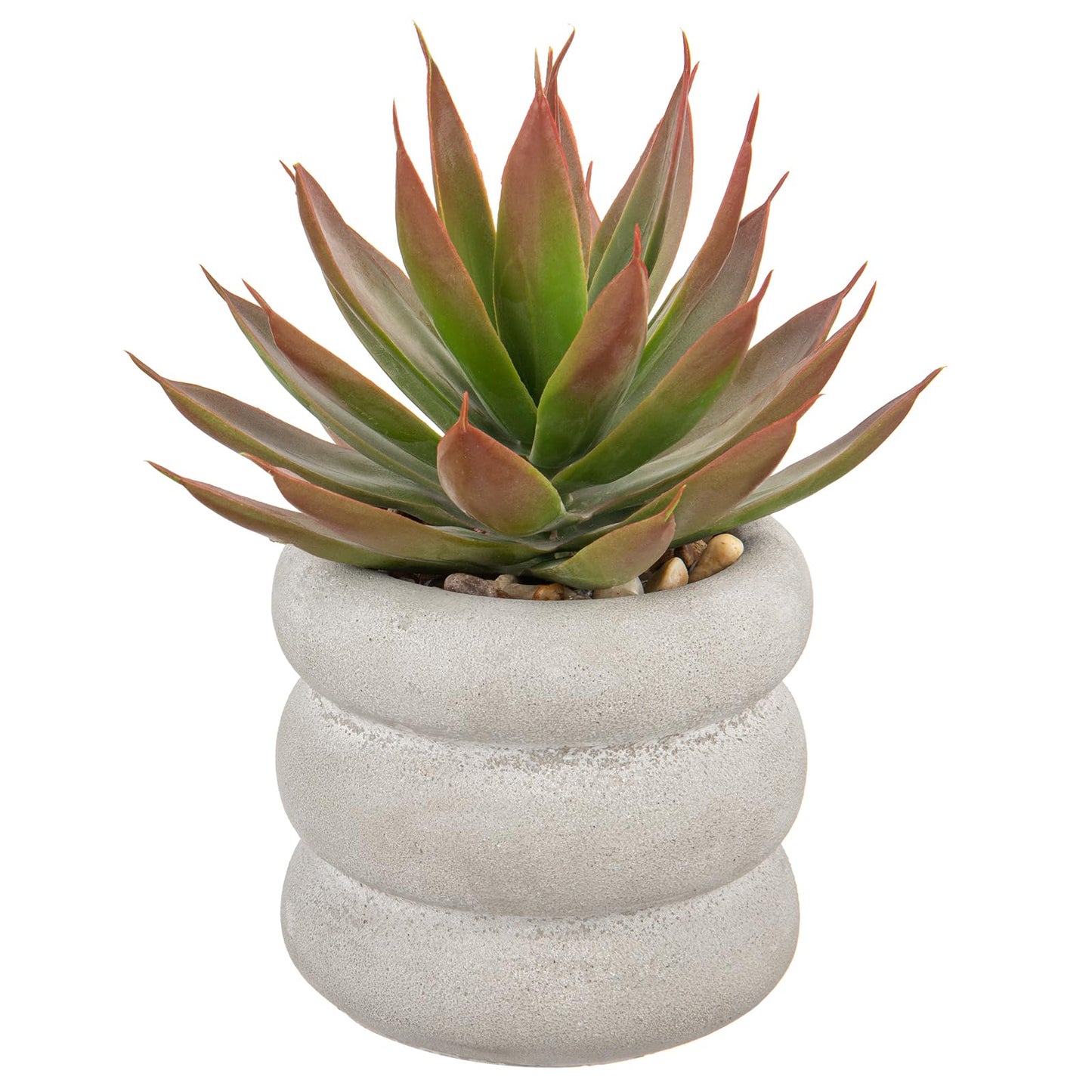 Fake Plants Succulents Artificial Agave Succulent Plants Faux Aloe Plant in White Glaze Ceramic Pot Indoor Outdoor Home Decor Table Shelf Desk Modern Home Office Living Room Table Bathroom Decoration