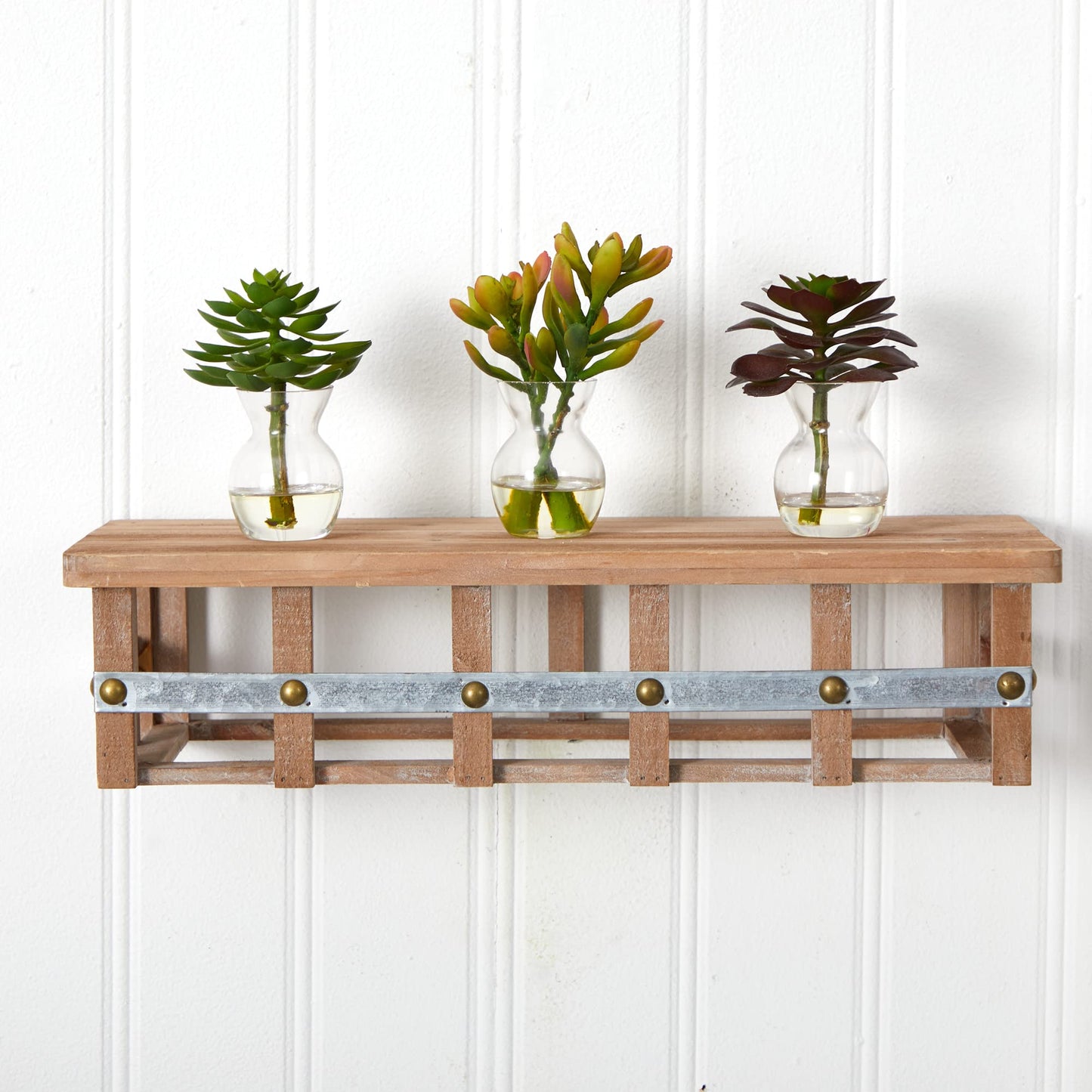 Nearly Natural Succulent Arrangements (Set of 3)
