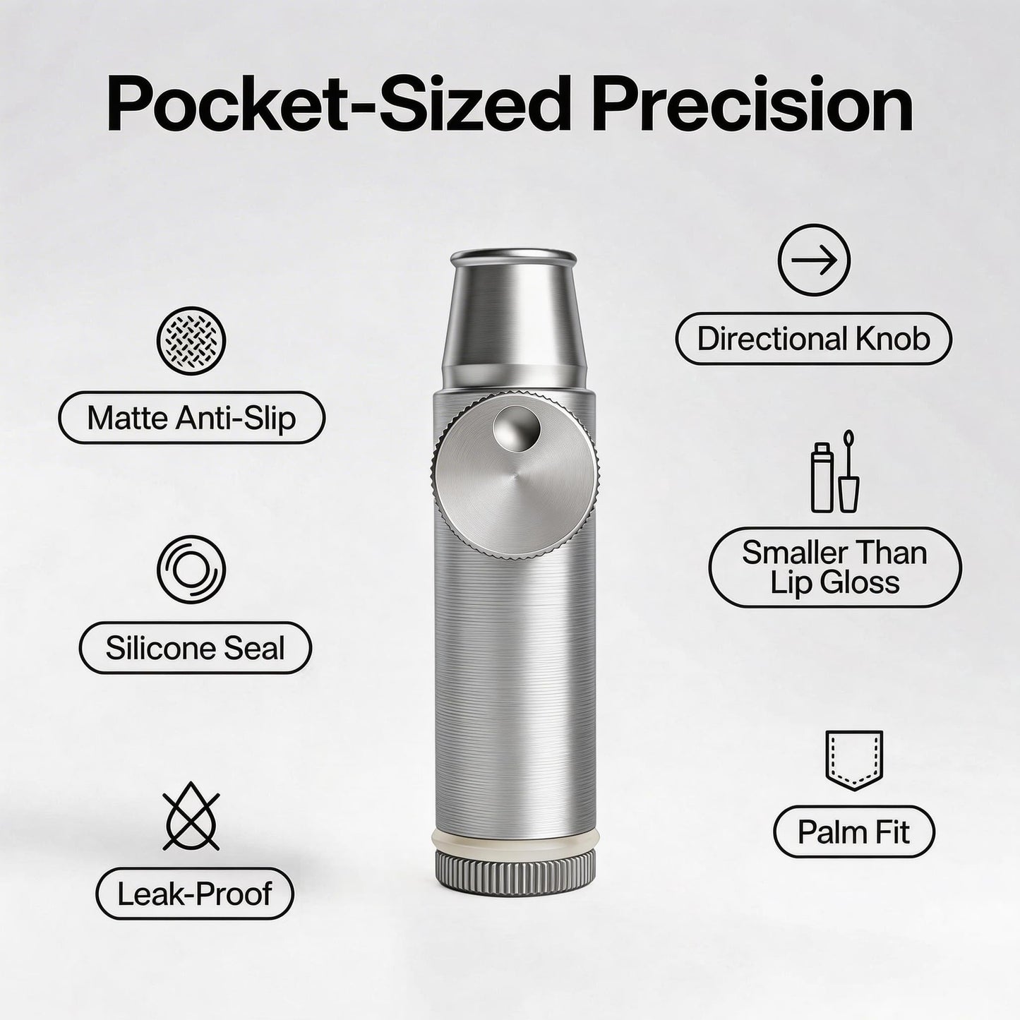 MuYuDaDi Leakproof Spice Dispenser Polished Aluminum Set of 3 (2 Small + 1 Large) | Portable Pocket Size Shakers for Camping, Travel & Kitchen