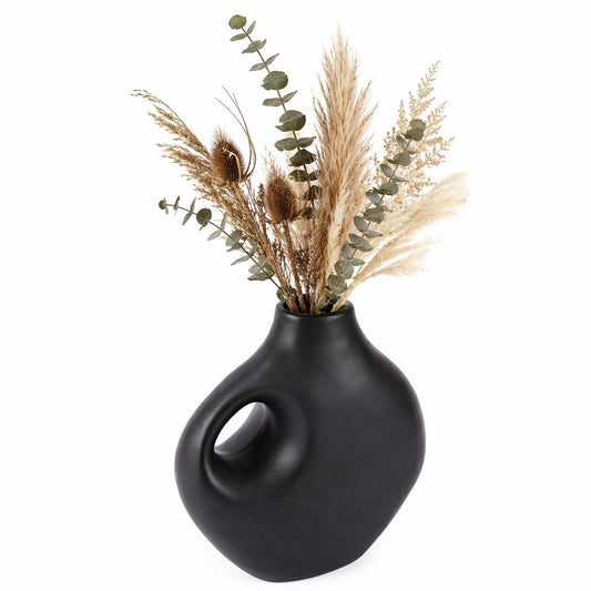 Restaurantware-Table Art Flower Vase, 1 Jug Vase - Minimalist Style, for Fresh Or Artificial Flowers, White Ceramic Piece for Home Decor, Kitchen, Home, Living Room, Office, and More