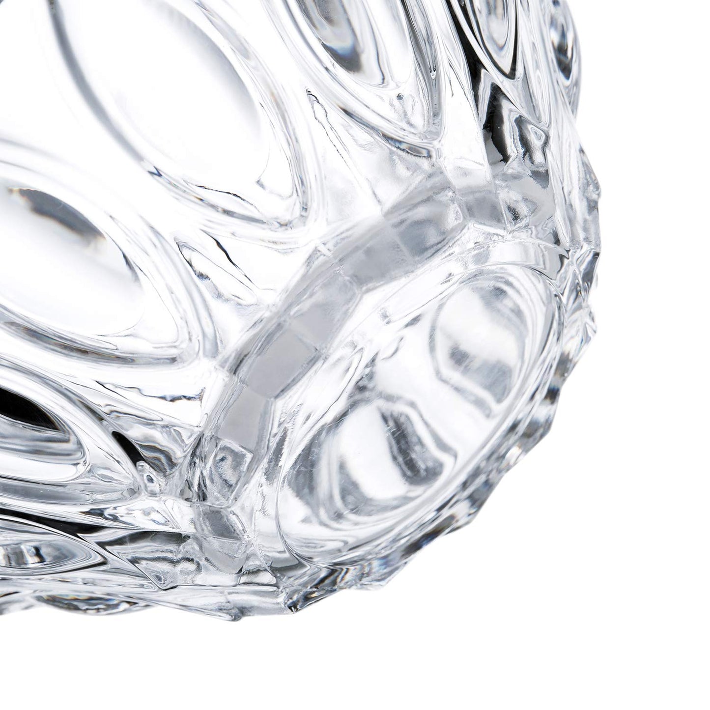 Glass Candy Dish With Lid, Crystal Clear Large Covered Bowl Cookie Jar Candy Buffet Storage Container for Home and Kitchen Office (Small. H: 4.5", D: 4.5")