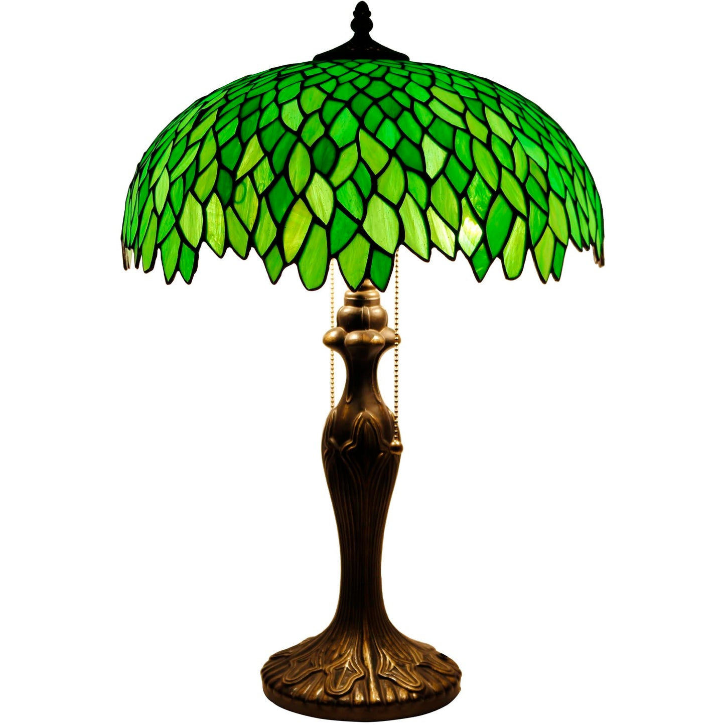 WERFACTORY Tiffany Table Lamp Stained Glass Bedside Lamp Desk Reading Light