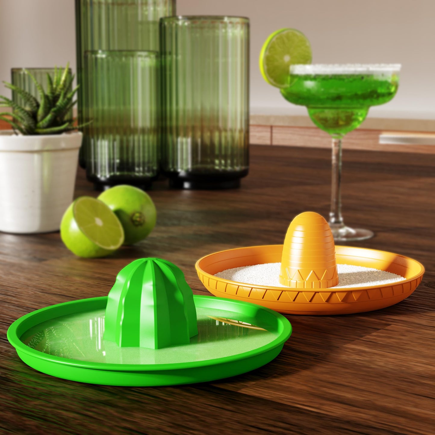 Pund'it Salt of The Border, Margarita Salt Rimmer and Manual Hand Juicer Set