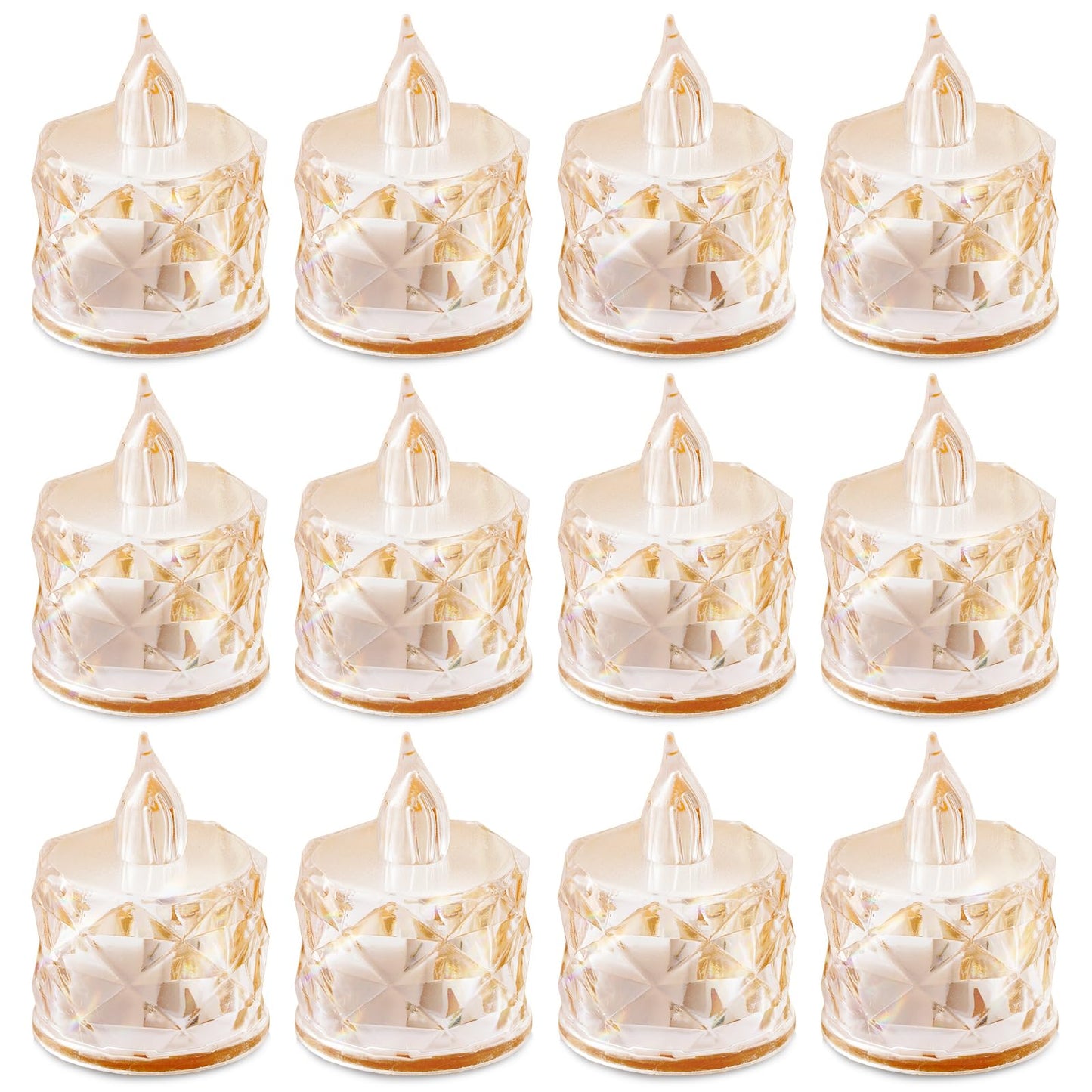 AYMXZT 12 Pcs Flickering Flameless Candle Battery Tea Lights for Weddings