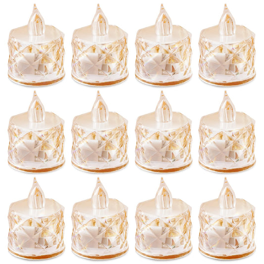 AYMXZT 12 Pcs Flickering Flameless Candle Battery Tea Lights for Weddings