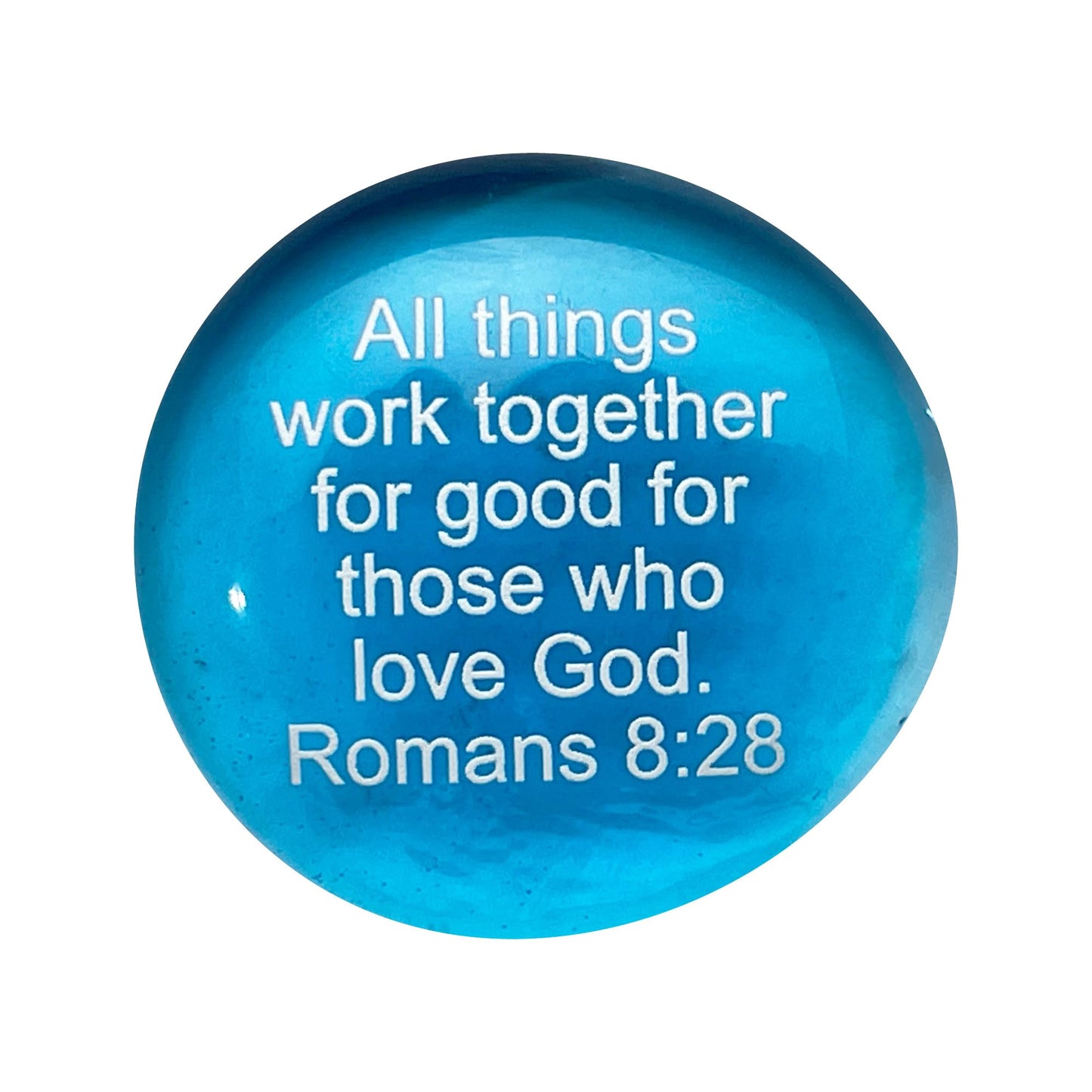 Scripture Glass Stones,Six of Your Favorite Inspiring Bible Verses on Translucent and Opaque Rocks Packaged in a Gift Box, by Lifeforce Glass. Set II