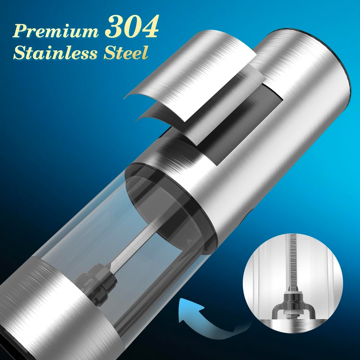 Electric Rechargeable Salt and Pepper Grinder Set - USB-C Charging Base, Large Capacity 100ml, Adjustable Coarseness, Stainless Steel Automatic (2 Pack)