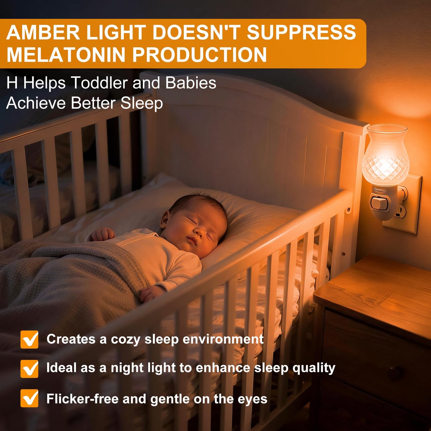 KINUR C7 LED Bulbs, led Night Light Bulb E12 Candelabra Base Amber 2200K, 1 Watt Equivalent 10W Incandescent Bulb, Salt Lamp and Window Candles & Chandeliers Replacement Bulb 8 Pack (8, Amber)