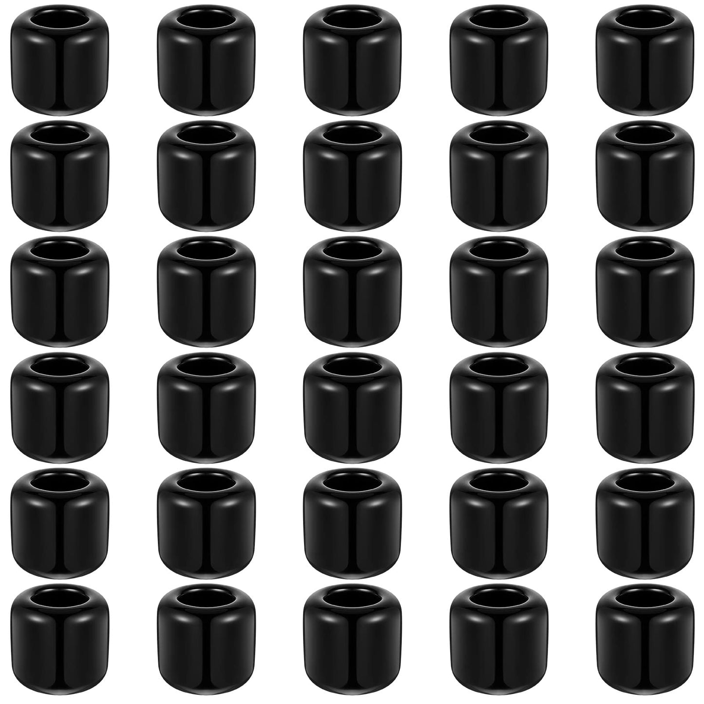 Suclain 20 Pcs 0.7 Inch Chime Candle Holder Small Candle Holders Ceramic Holder for Rituals, Spells, Vigil, Altar, Witchcraft, Wiccan Supplies (Balck)