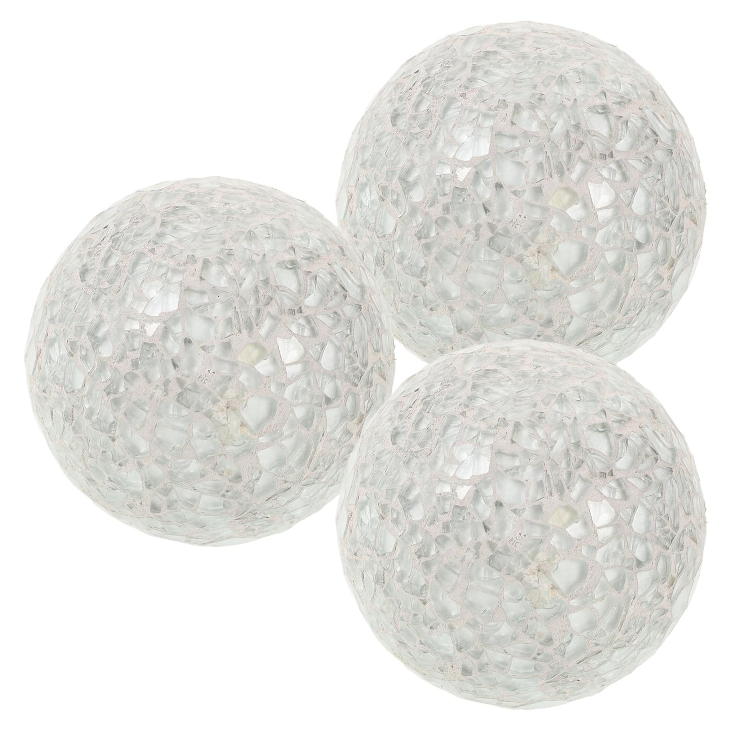Alipis Decorative Balls 3.14 Inch Sphere Ornaments Set of 3 Lightweight Foam Tabletop Decor for Home Wedding Party Centerpieces Indoor Outdoor Display