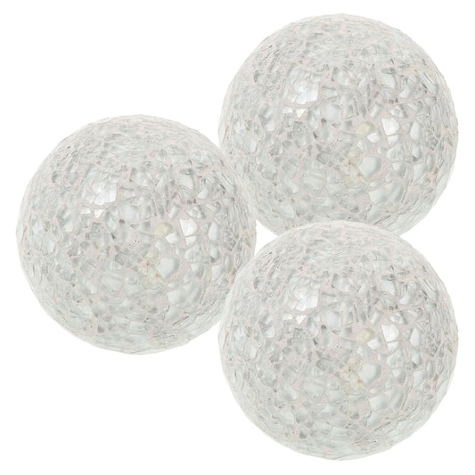 Alipis Decorative Balls 3.14 Inch Sphere Ornaments Set of 3 Lightweight Foam Tabletop Decor for Home Wedding Party Centerpieces Indoor Outdoor Display