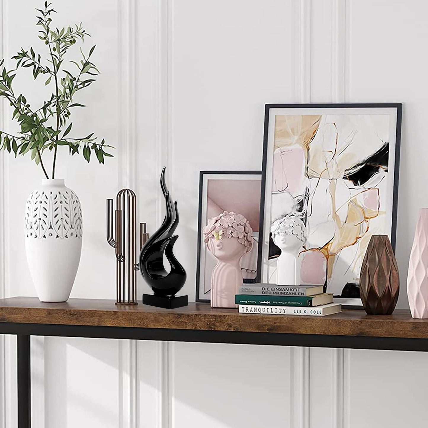 DreamsEden Home Decor Modern Sculpture, Resin Art Tabletop Shelf Decoration Accent Ornament for Living Room Entry Table Dining Desk Office Bookshelf