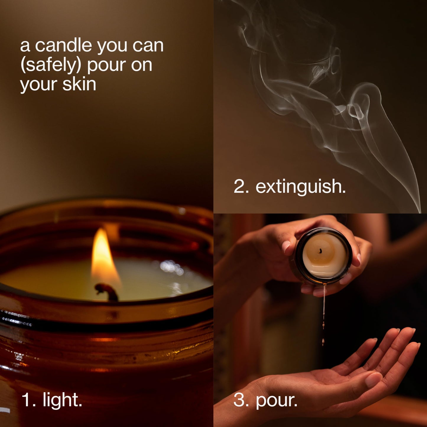 Maude Burn, Corner Office (No. 1) - Hydrating + Skin-Softening Soybean + Jojoba Oil Massage Candle - Soothing Massage Oil, Notes of Amber, Lemongrass + Tonka Bean - Relaxing Self Care Gifts (4 oz)