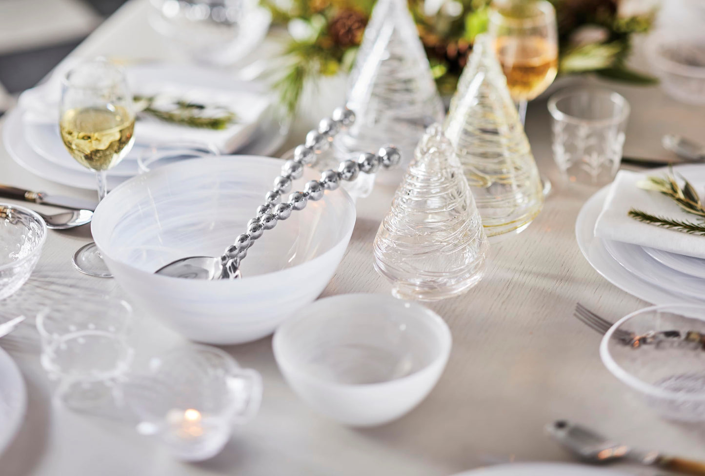 MARIPOSA ALABASTER WHITE MEDIUM BOWL| WHITE | ALABASTER | TABLEWARE | BOWLS | GLASS | HANDMADE IN TURKEY