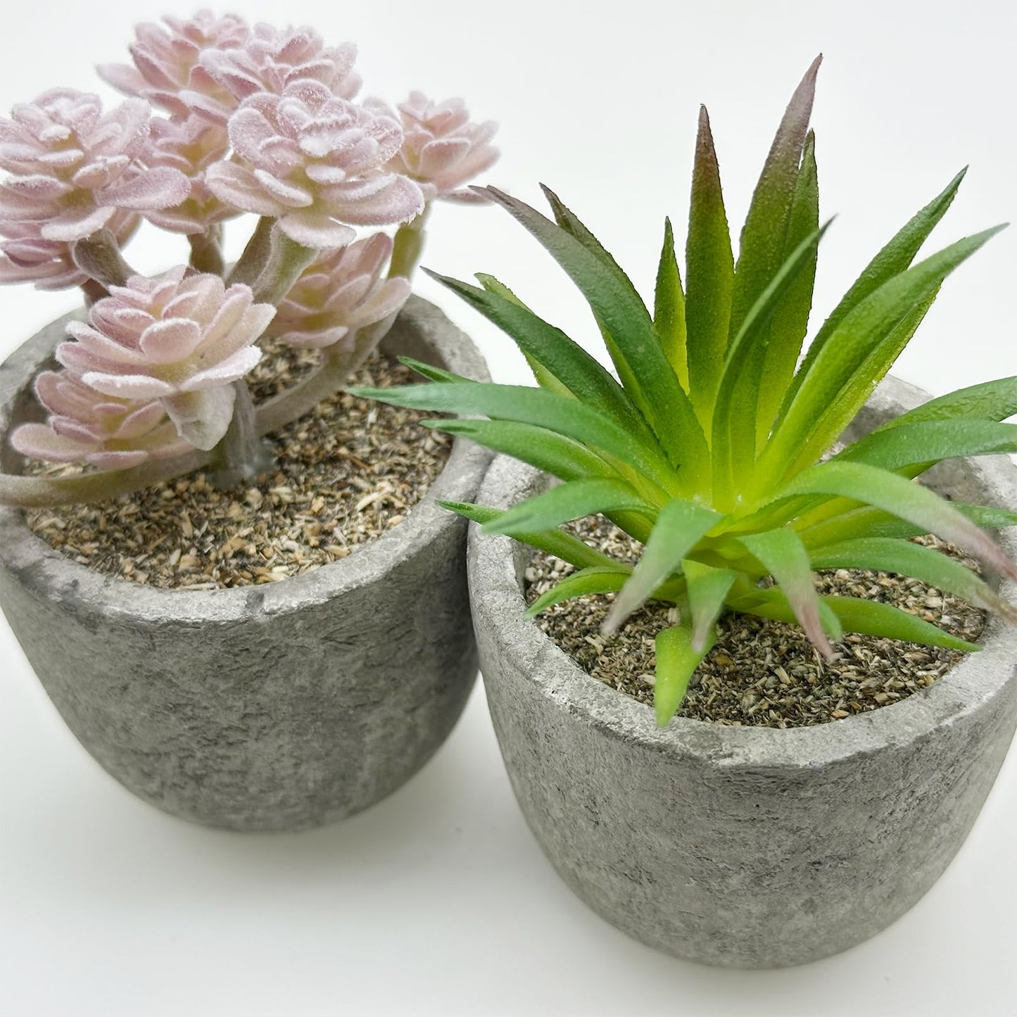 Cayway 6 PCS Artificial Succulents Plants, Mini Fake Plants in Pots, Small Succulents Plants Artificial for Office Desk Home Living Room Table Decor Indoor
