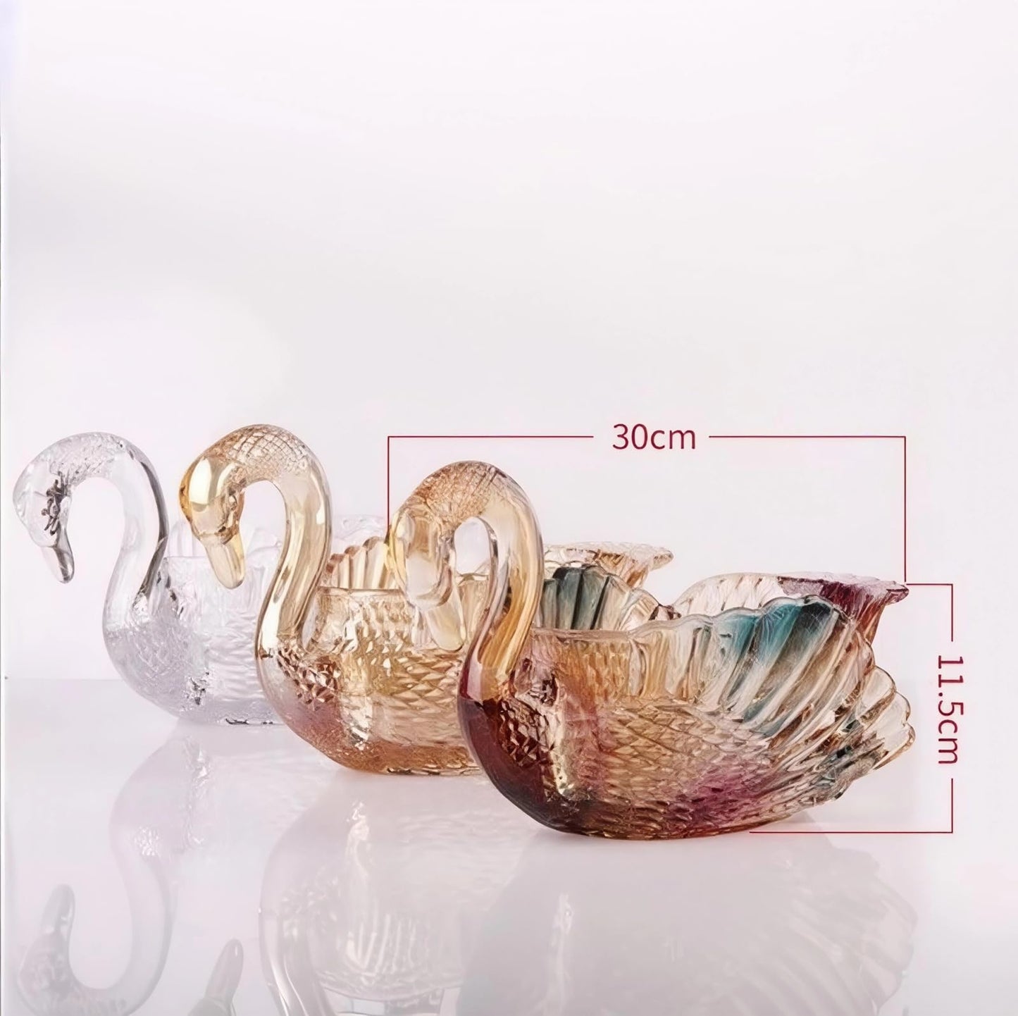 Falytemow Swan-Shaped Candy Dish Swan Design Fruit Bowl Dessert Snack Plate