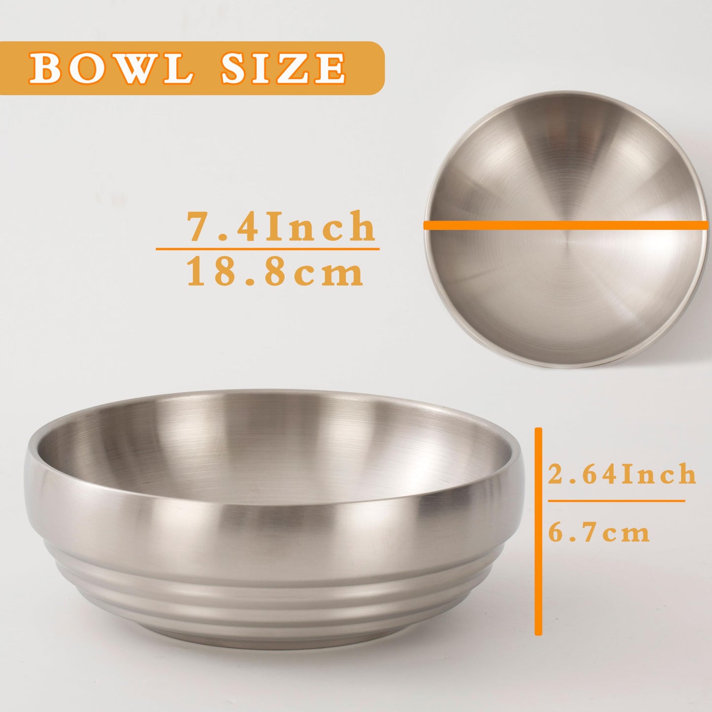 CM CHIC MONDAY 7.4 Inch Large Decorative Bowl for Entryway Table, Key Holder, Home Decor, Catch All (Silver)