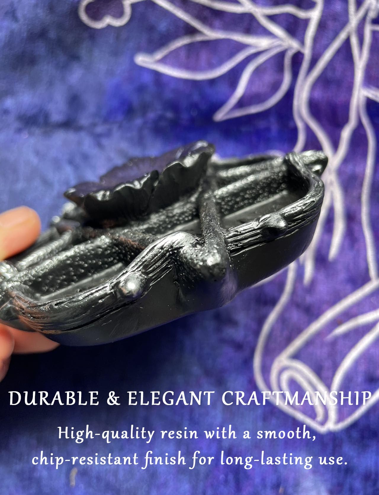 CCOTIKOSEE Pentacle Altar Crystal Ball Tealight Holder Ritual Tarot Decor