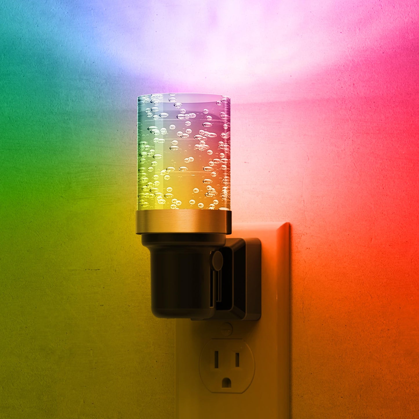 L LOHAS LED Night Light, Dimmable Night Lights Plug into Wall, Color Changing Nightlight RGB with Auto Light Sensor for Halloween, Christmas, Holiday, Hallway Bedroom Kids Room