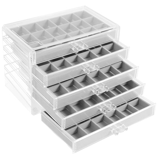 Abizarch 90 Grids Rock Display Case Rock Collections Display Cases, Rock Collection Box in 90 Grids Suitable for Collecting and Displaying Gemstone Crystals - Display Cases for Collectibles