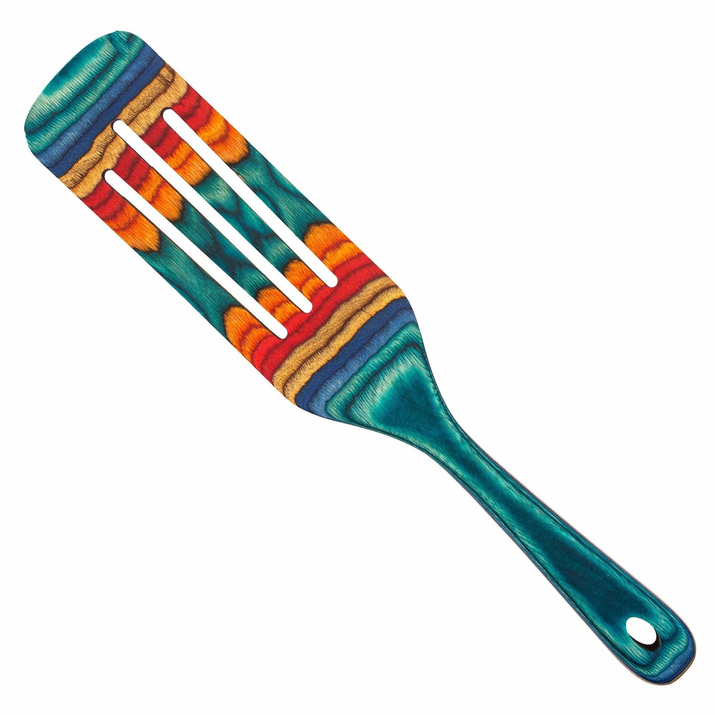 Baltique Montego Bay Collection 13" Wooden Spurtle Spatula – Colorful Birch Wood Cooking Utensil, Nonstick Safe, Versatile Stirring & Serving Tool