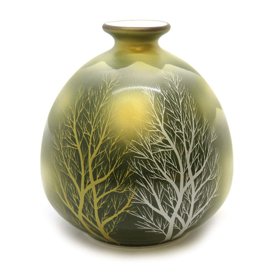 KUTANI YAKI(ware) Vase Gold clouds