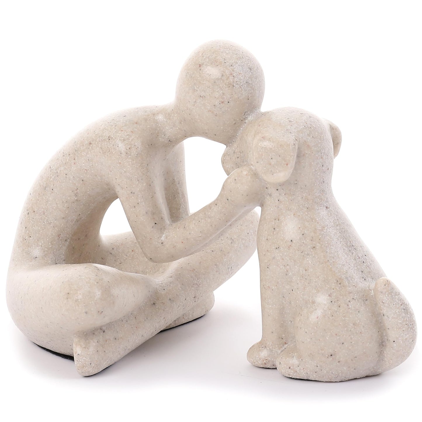 FriyGardcn Man and Dog Statue Home Decor Memory Gift for Pet Lovers