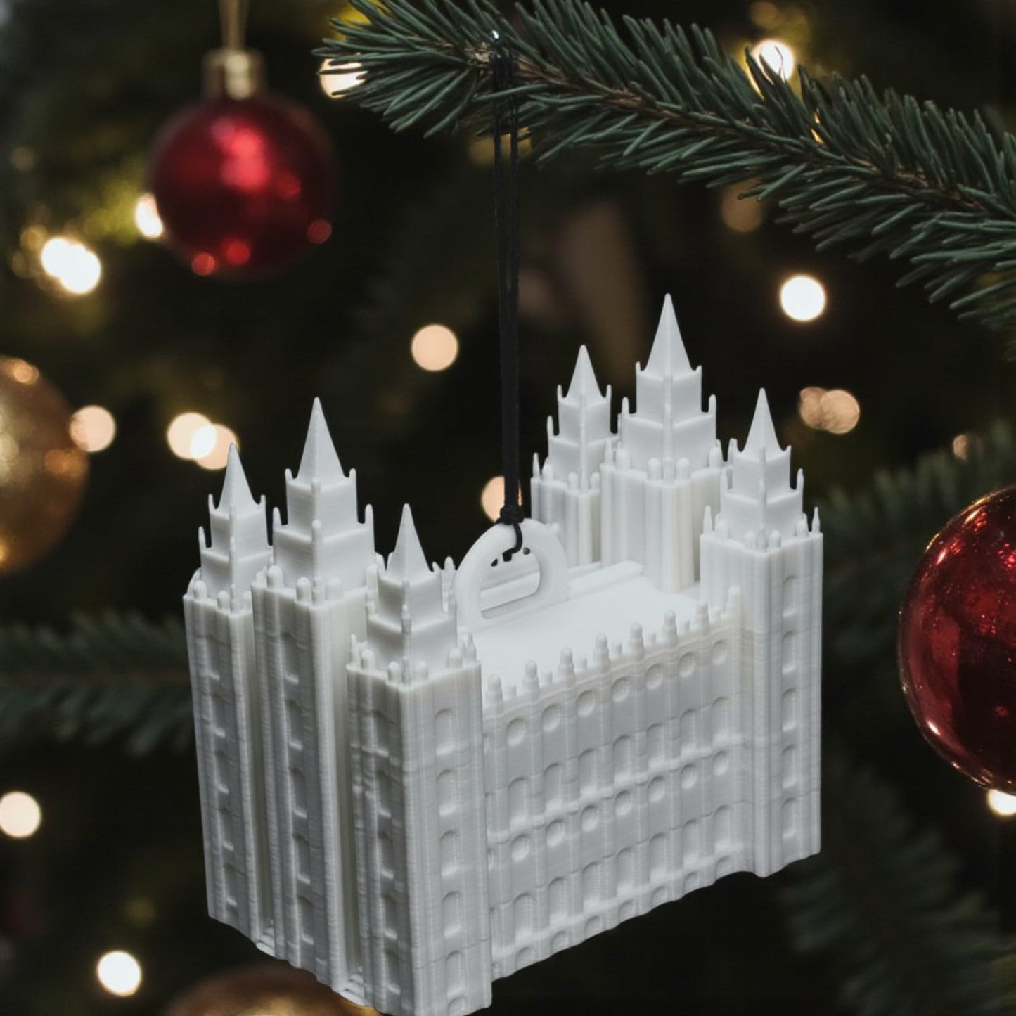 Salt Lake Temple Ornament – LDS Mormon Temple Christmas Decoration | Handcrafted Religious Keepsake for Tree or Home Display