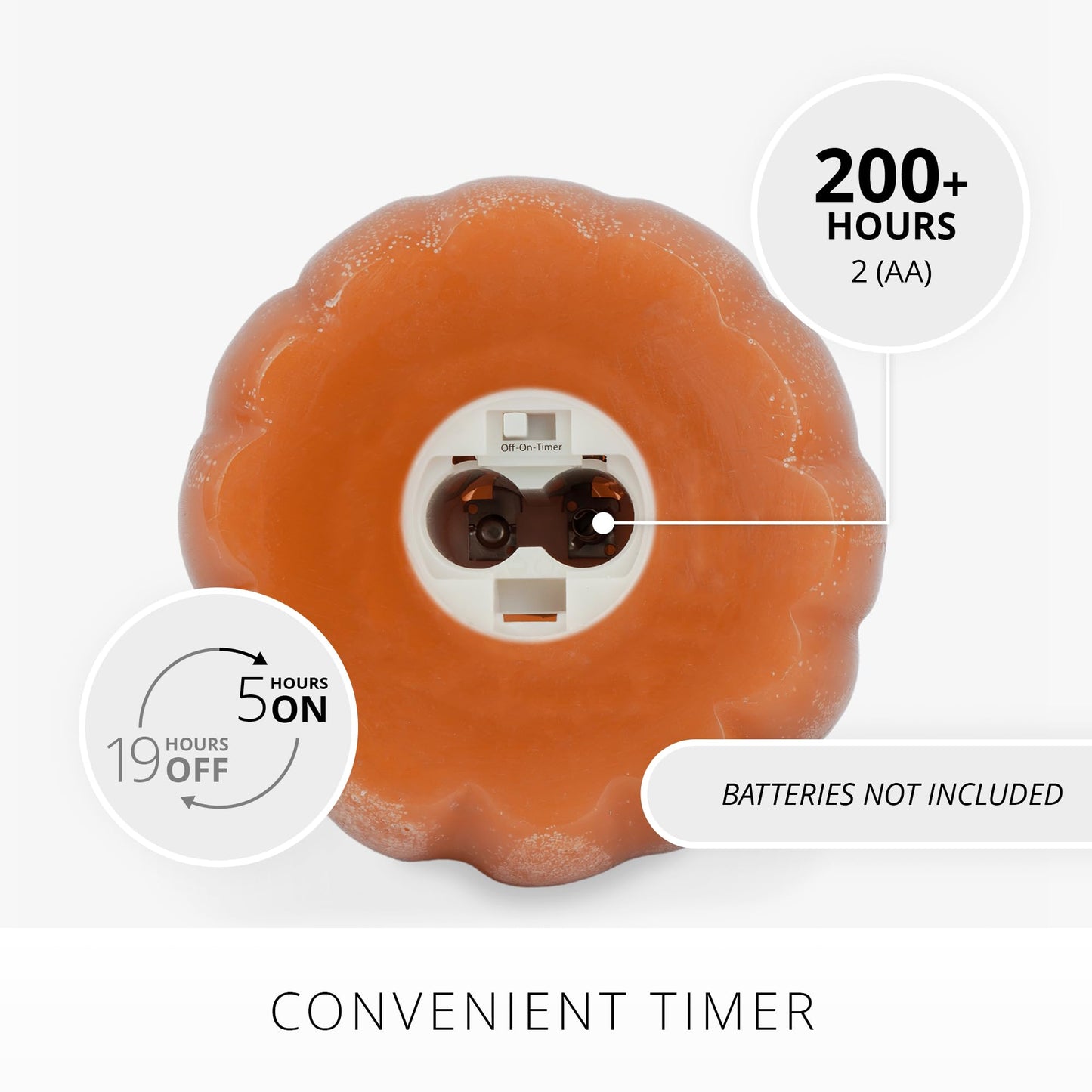 Luminara Flickering Flameless Marmalade Pumpkin Candle, Battery Operated Plug Free Home Indoor Decoration, Timer & Remote Ready (Sold Separately), 4" x 4.3" Real Flame LED Light Halloween & Fall Decor