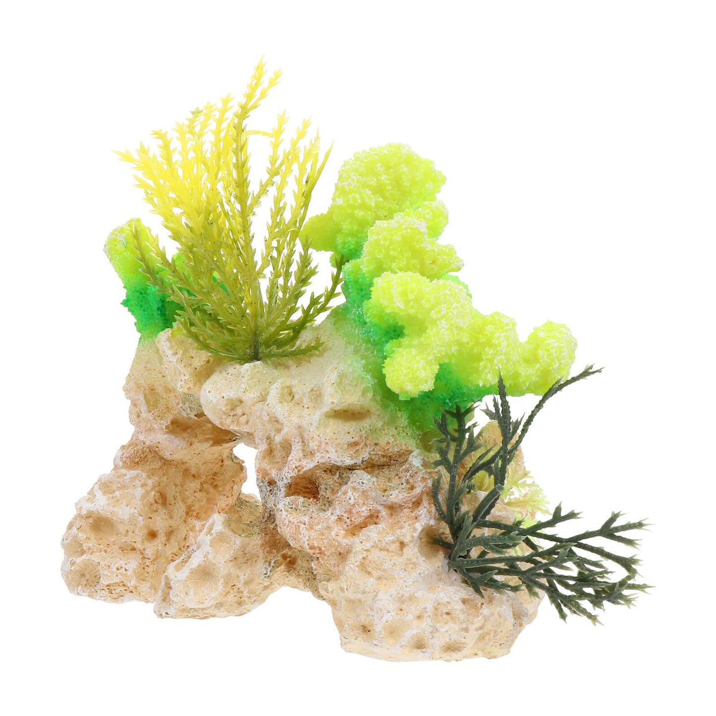 Hemoton Artificial Yellow Coral Sculpture Resin Aquarium Ornament for Fish Tank Landscaping, Sea Life Coral Figurine Decorative Reef for Freshwater and Saltwater Aquariums