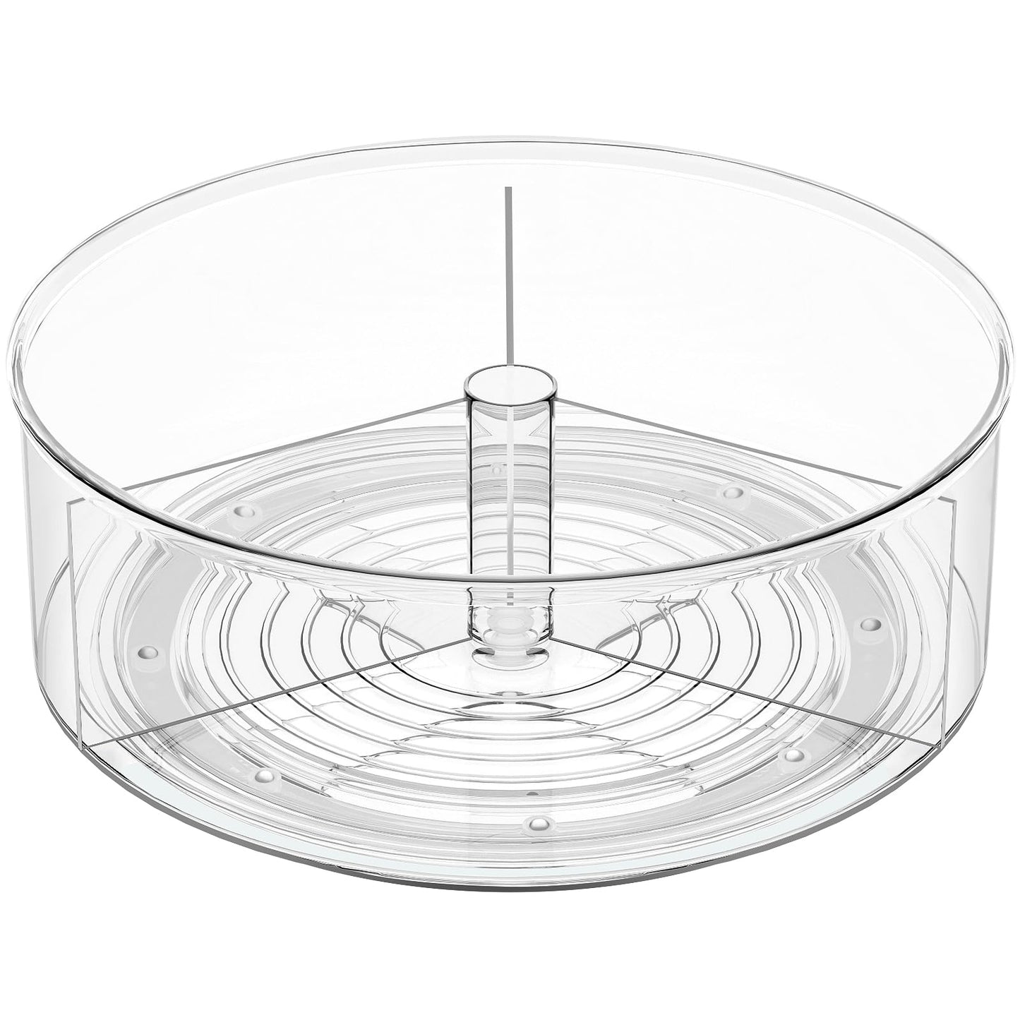 Divided Drink Packet Organizer, Largr Rotating Clear Lazy Susan Turntable for Powdered Drink Mix, Water Drink Packet Holder, Water Flavor Packet, Coffee, Tea – Space-Saving Countertop Organizer