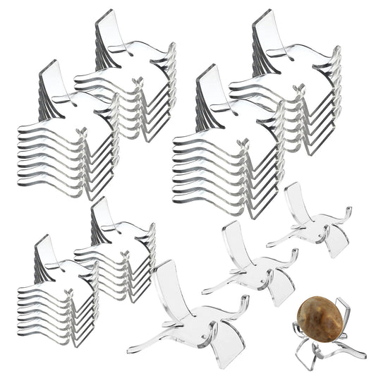 42 Pcs Crystal Stand Rock Display Stand Acrylic Crystal Holder, 3 Sizes Stands for Display Minerals Rocks Agates Fossils Corals or Other Small Items Collectibles in Home Shop Museum（3 Sizes）