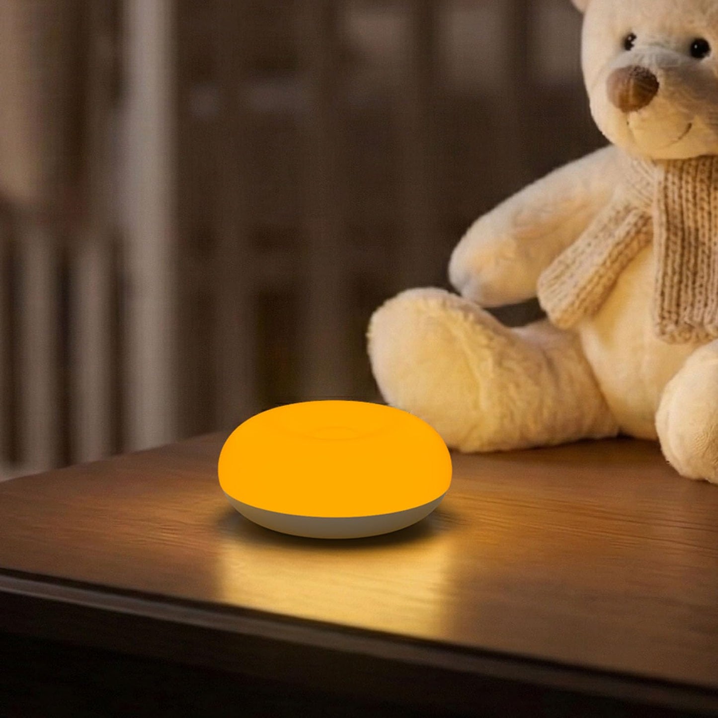 Baby Night Light for Nursery | Upgraded Flip Design with 1800K Amber Glow for Breastfeeding & Diaper Changes | Dimmable Silicone Egg Lamp, Brightness Memory, Child Lock, USB-C Rechargeable Nightlight