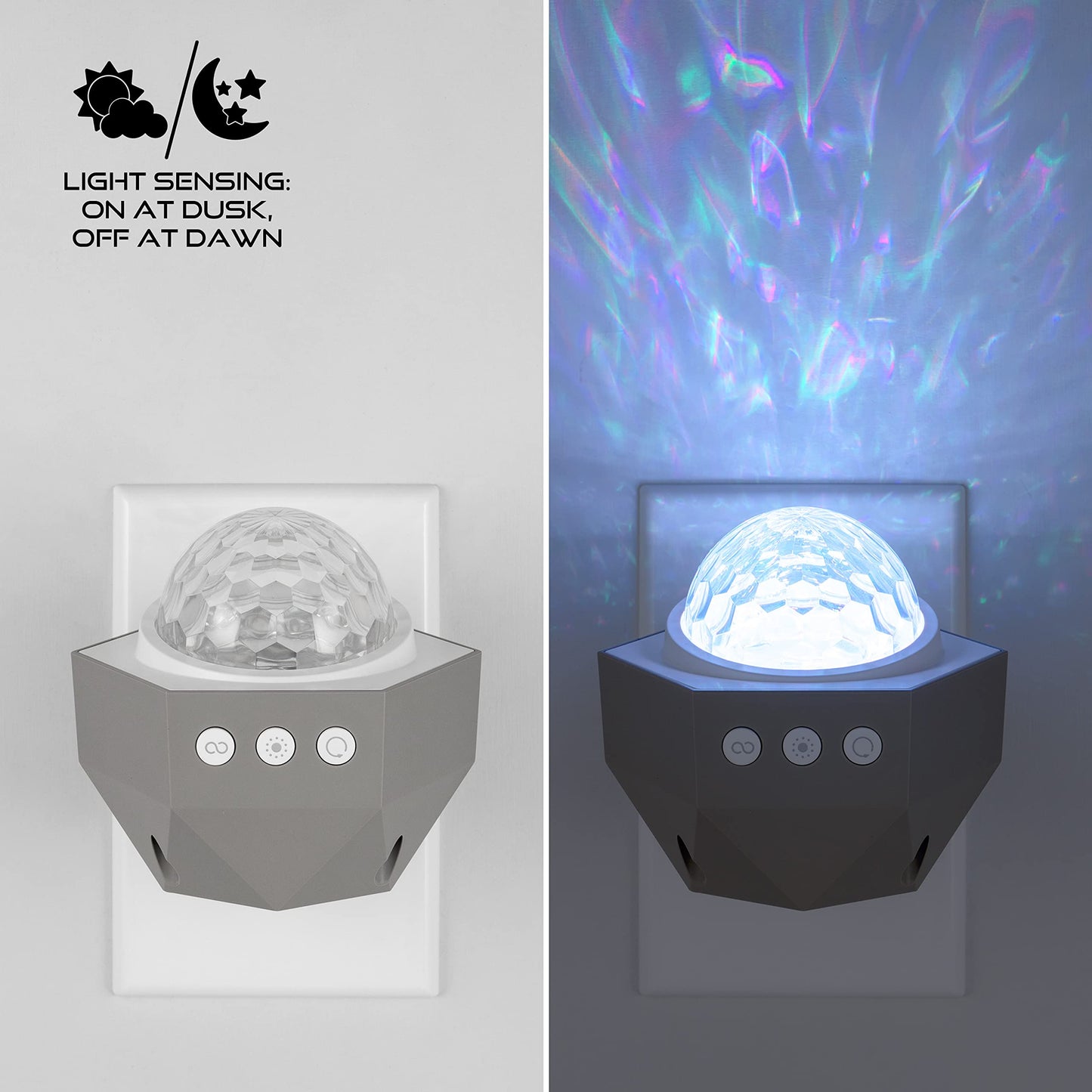 Enbrighten Galaxy Projector Plug in Night Light for Kids LED Lights for Bedroom Space Nightlight Aurora Playroom Game Room Lighting 70334-T1