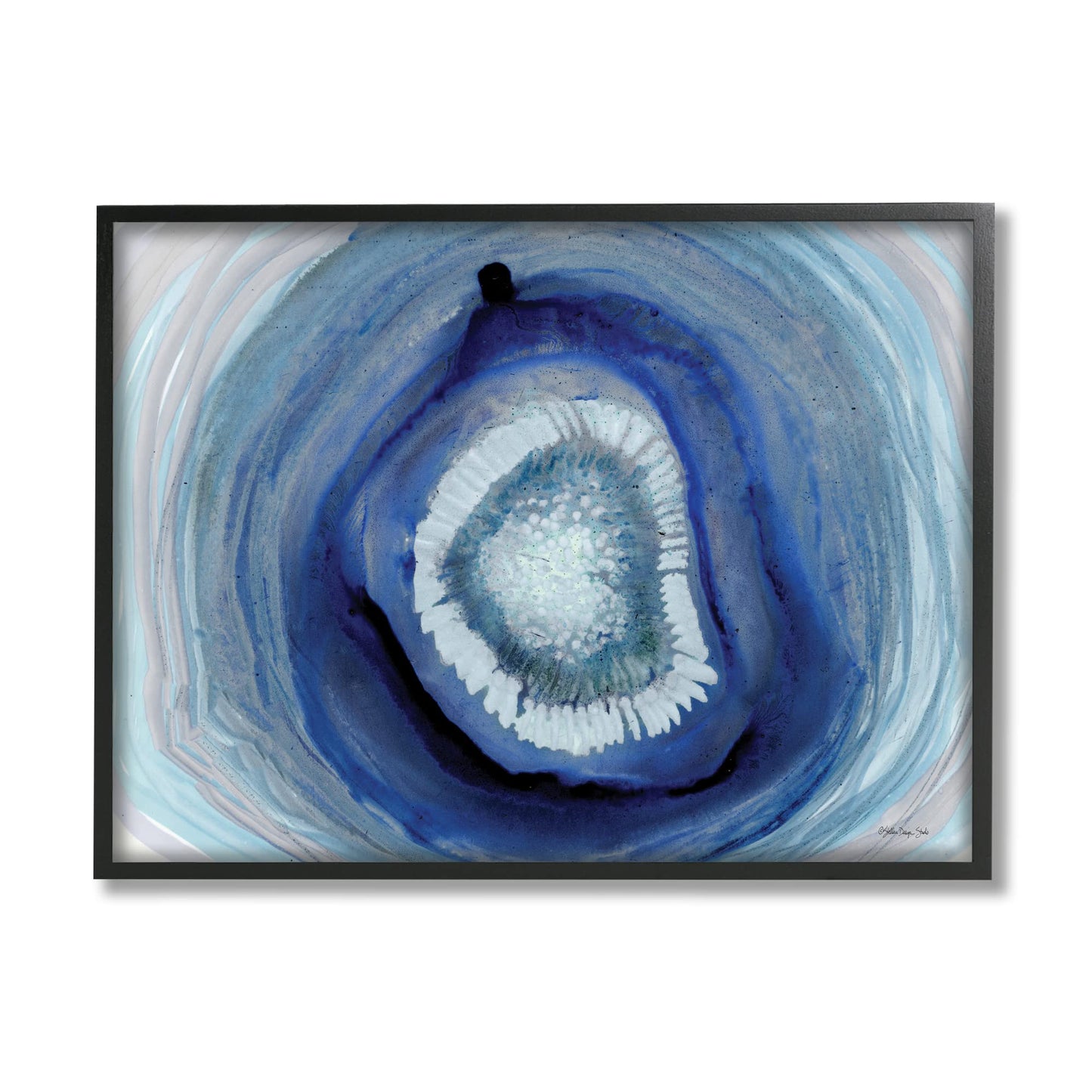 Stupell Industries Deep Blue Water Layers Abstract Modern Painting