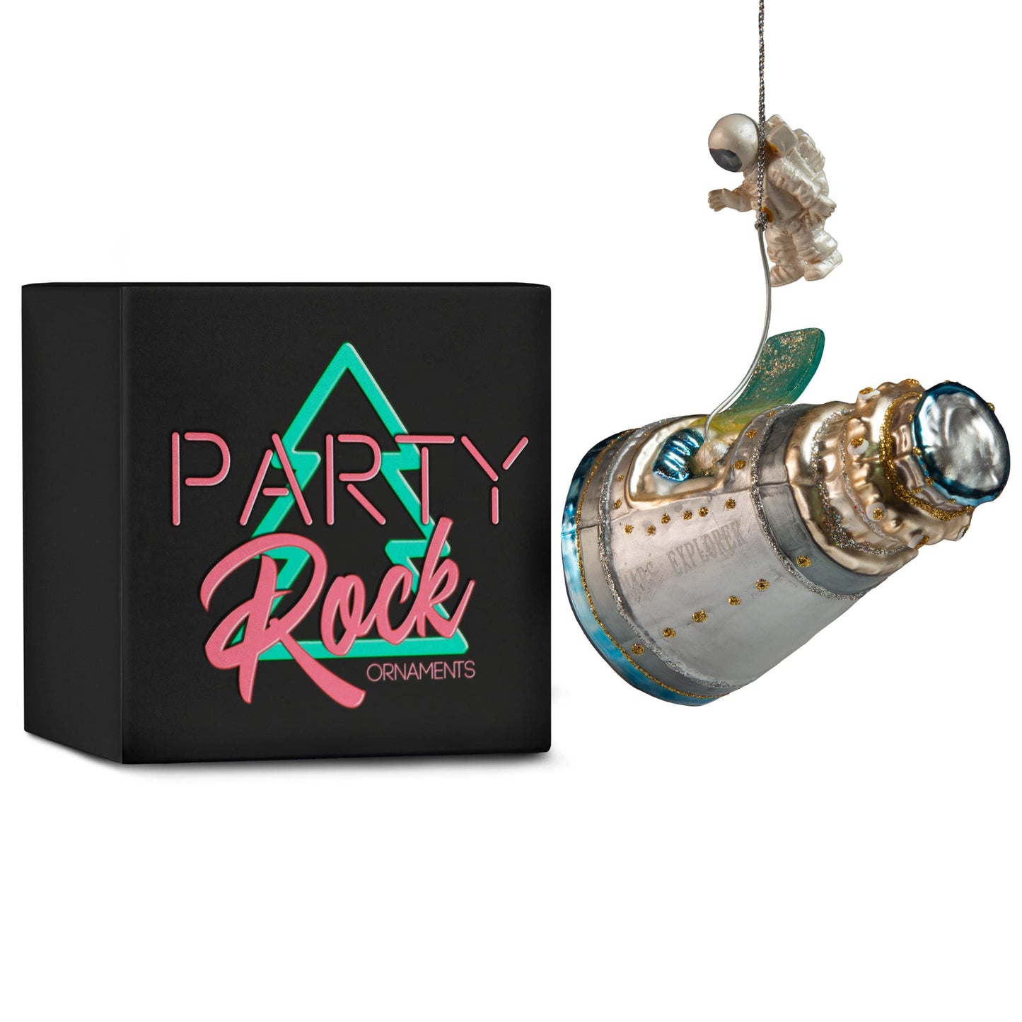 Party Rock Ornaments - Space Bundle - Glass Blown Ornaments for Christmas Tree