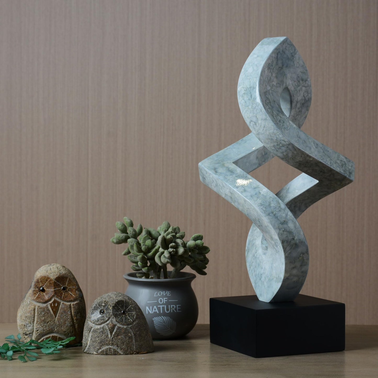 NENBOLEC Modern Home Decor Abstract Arts Sculpture Table Bookshelf Decoration for Living Dining Room Bedroom Resin Statue 14.6inch