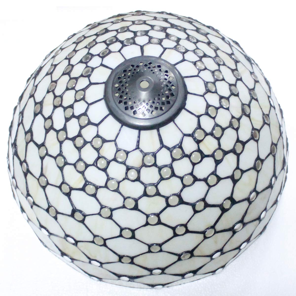 WERFACTORY Tiffany Table Lamp Stained Glass Bedside Lamp Desk Reading Light