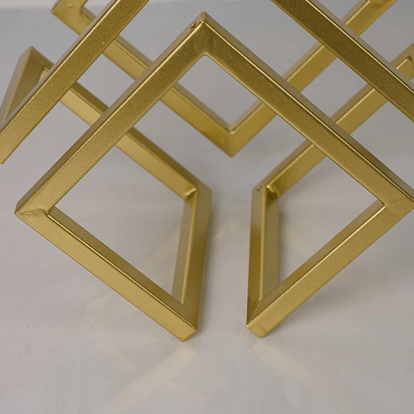 DreamsEden Geometric Cube Sculpture Gold Block Modern Statues Metal Art Decorative Desktop Ornaments