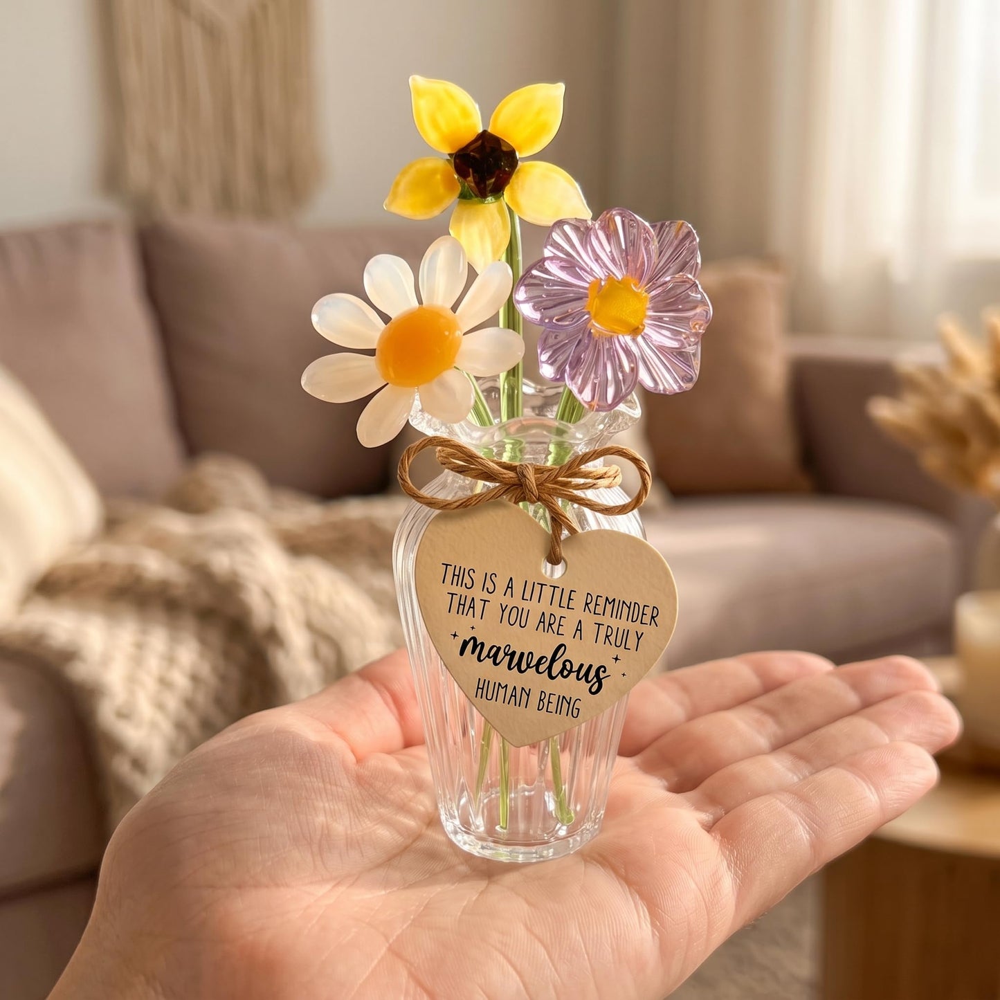 GOSSBY Crystal Glass Flower Figurine - Little Reminders