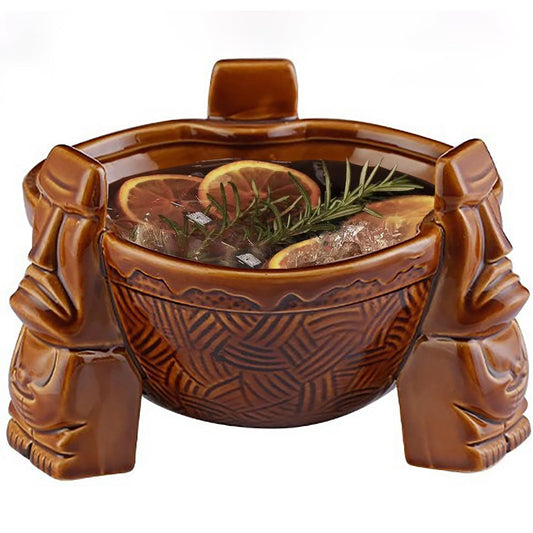 WINISH Scorpion Bowl, Tiki Bowl,Food Grade Ceramic Decorative Bowl, Pedestal Decorative Bowl, Party Serveware for Cocktails, Tiki Drinkware for Bar, Party, Holidays, and More