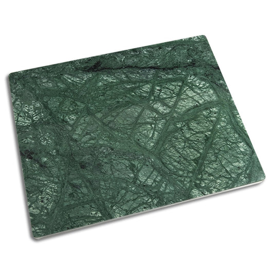 Soulscrafts Marble Stone Cutting Board For Kitchen, 16x12 Inch Green Marble Pastry Board With Non-Slip Feet For Baking, Cheese, Charcuterie, Chocolate