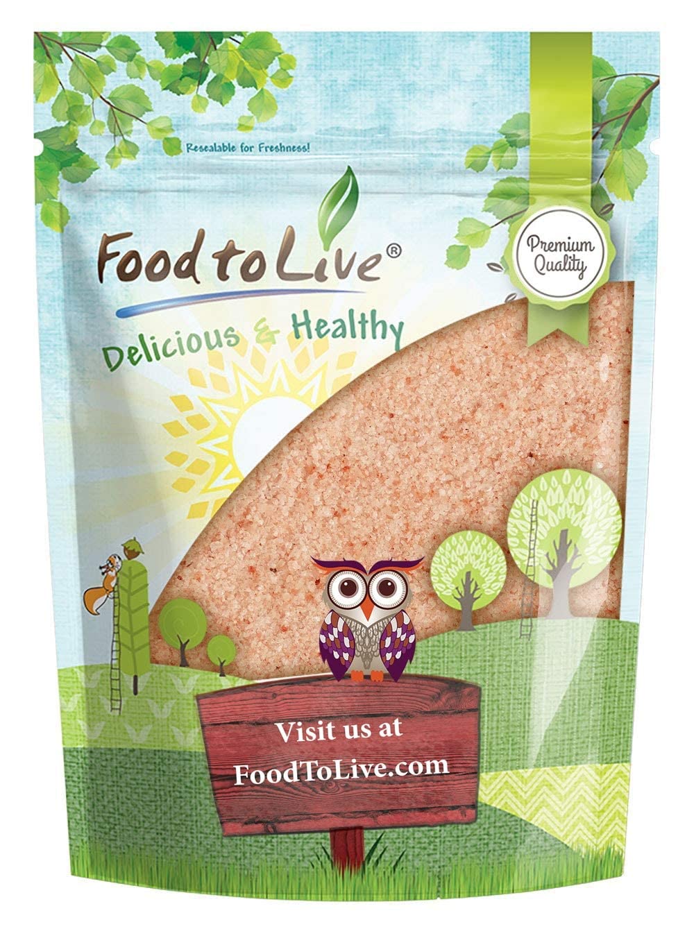 Food to Live Himalayan Pink Salt, 5 Pounds – Fine Grind, Pure, No Additives, No Preservatives, Vegan, Kosher, Bulk. Basic Seasonings. Packed with Minerals. Great for Cooking, Baking, Salt Shakers.