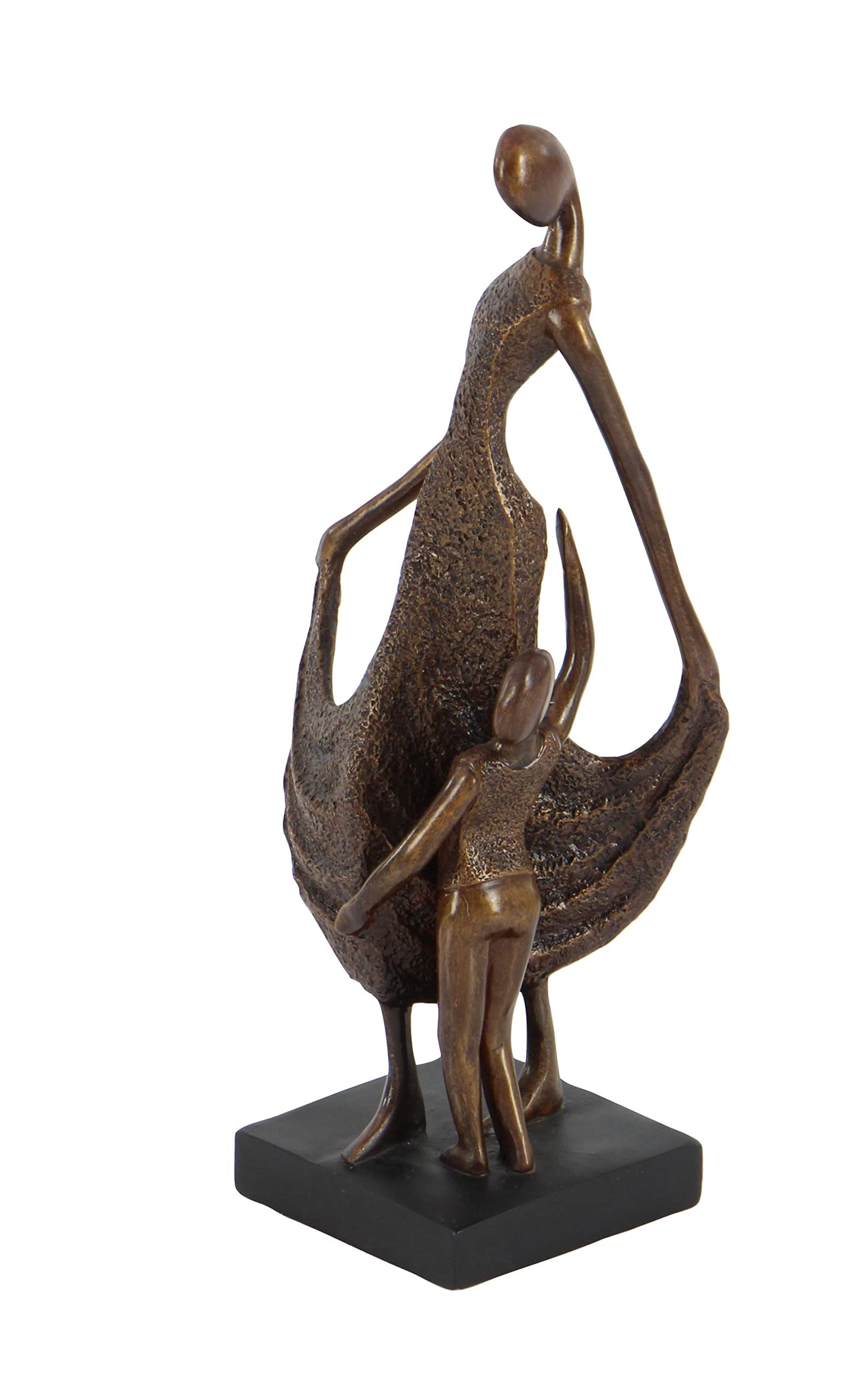 Deco 79 Polystone Family Decorative Sculpture Home Decor Statue, Accent Figurine 13" x 5" x 5", Bronze