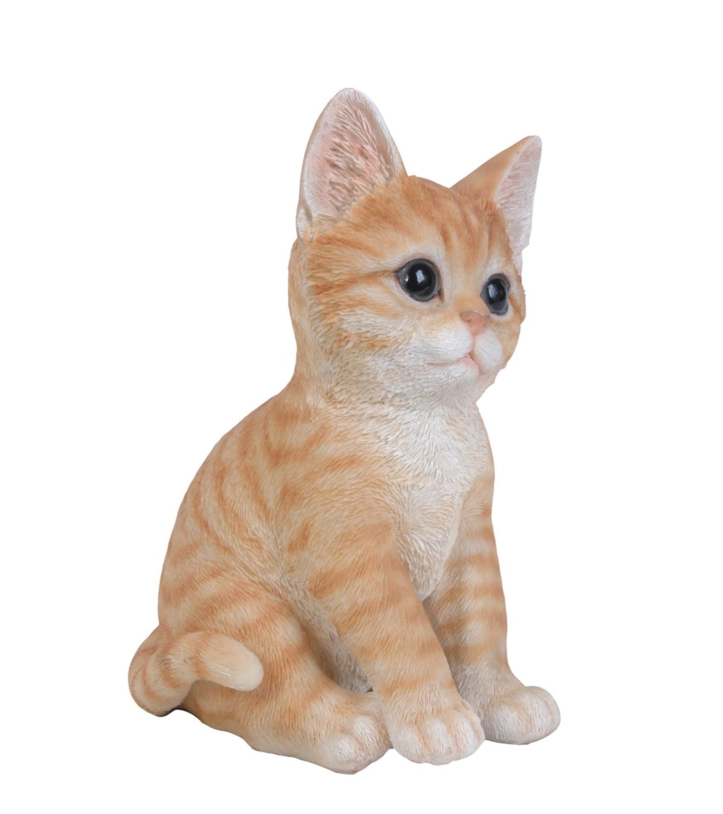 Hi-Line Gift Ltd Tabby Cat Figurine, Orange