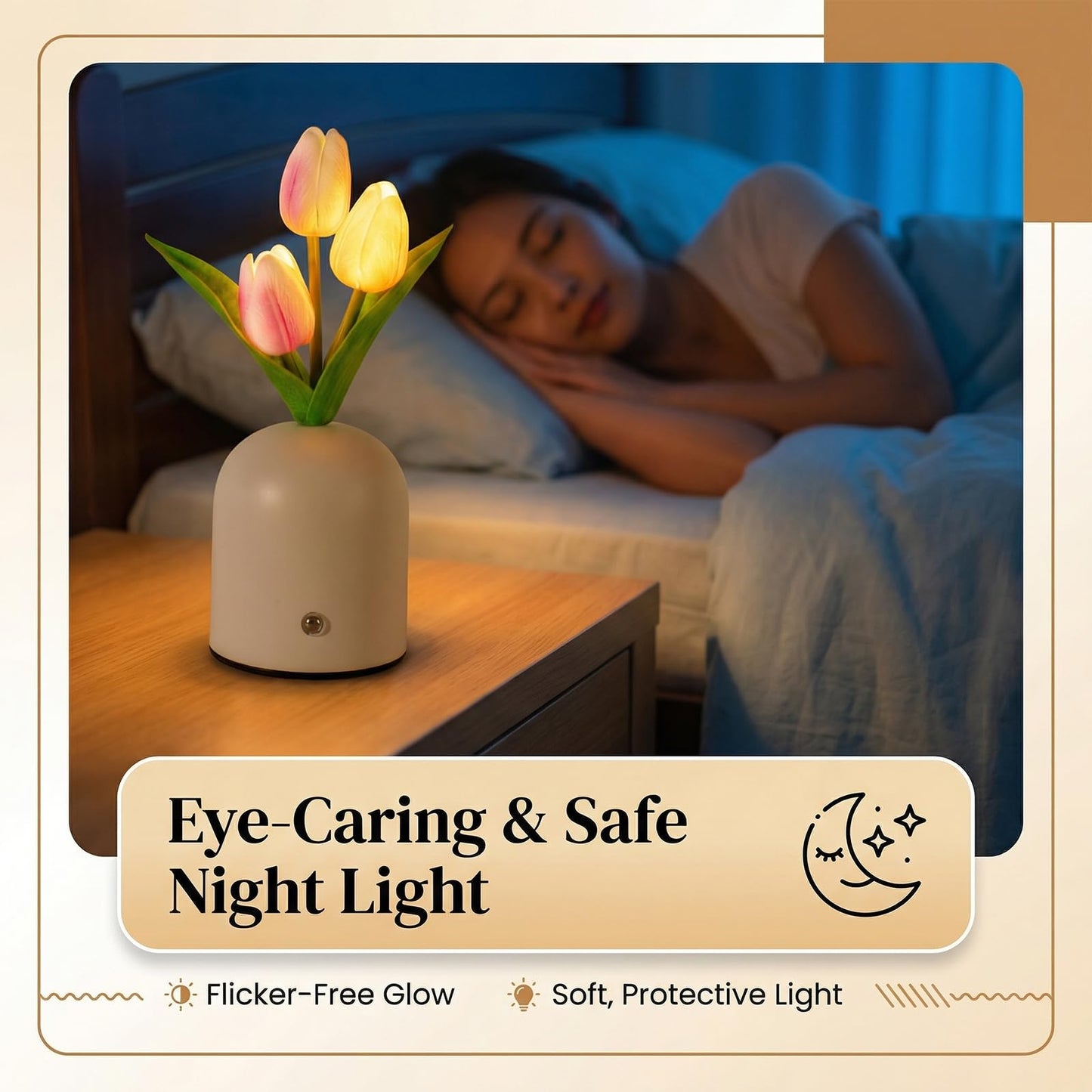 ZQPBLED Birthday Gifts for Women/Mom Table Lamp, 3 Color Crystal Flower Bedside Lamps Infinitely Dimming with USB Charge Small Night Light,Nightstand Touch Lamp for Bedroom (S-Pink)