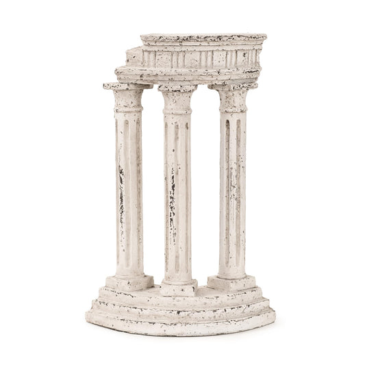 Howard Elliott Collection Temple of Portunus II Sculpture for Home and Garden Decor, Ancient Ruin Architectural Column Resin Statue Figurine for Tabletop and Bookshelves, 2.75 x 7 x 10.5 Inch