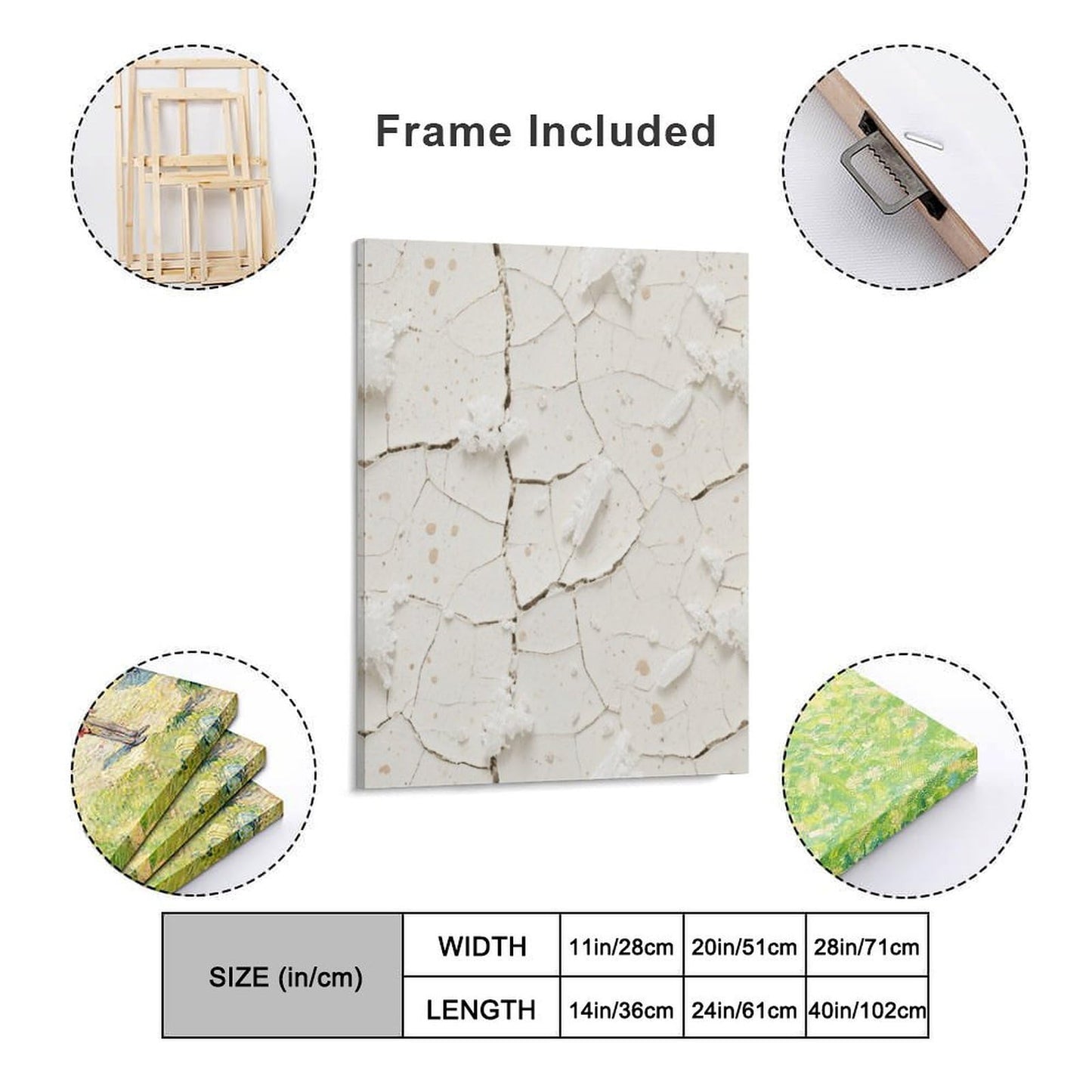 FekiLoot Gypsum Salt Crystals Canvas Wall Art Modern, Cute But Exquisite Wall Decor, Canvas Prints Ready to Hang for Living Room Bedroom Office Home Decorations11x14inch(28x36cm)