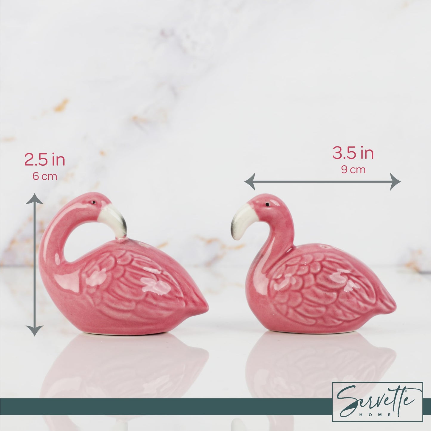 Ceramic Bird Salt and Pepper Shaker Collectors Kitchen Décor - Flamingo